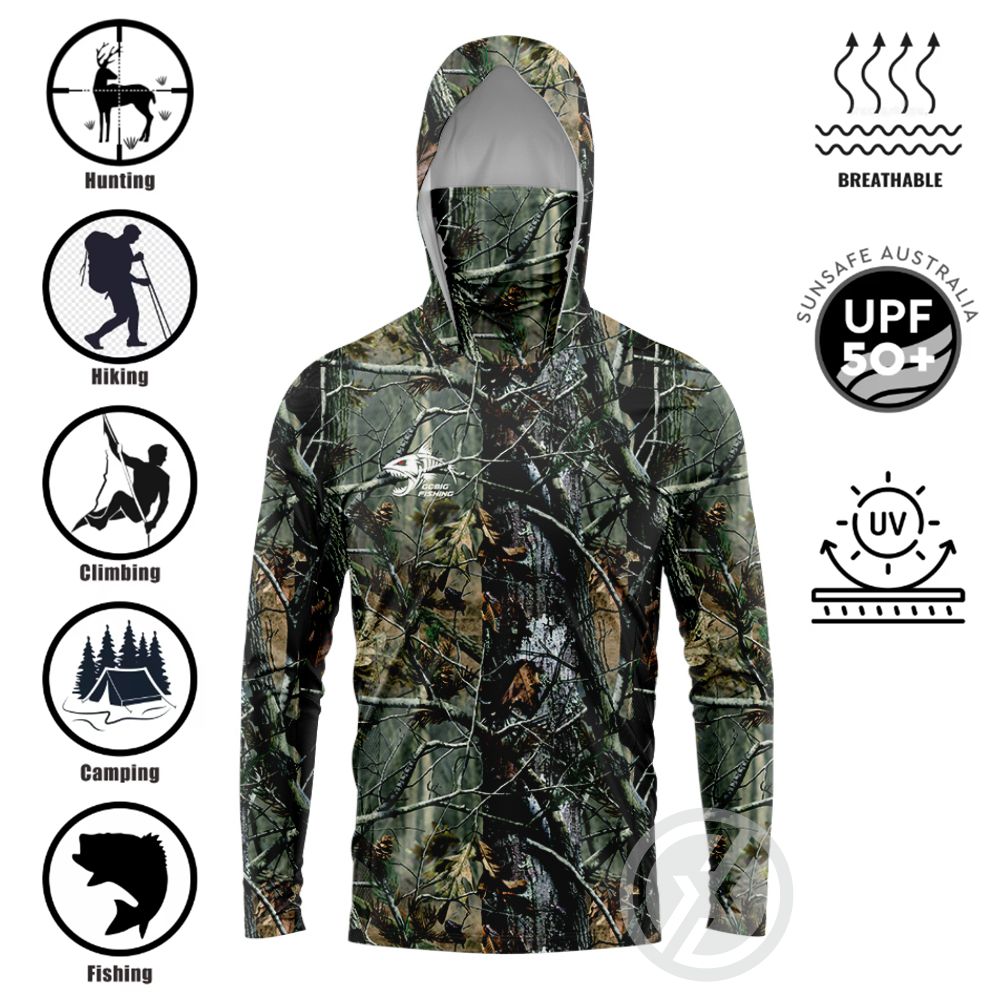 UPF50+ Hooded Fishing Shirt Bu - đánh giá và giá Tee Graphic Print