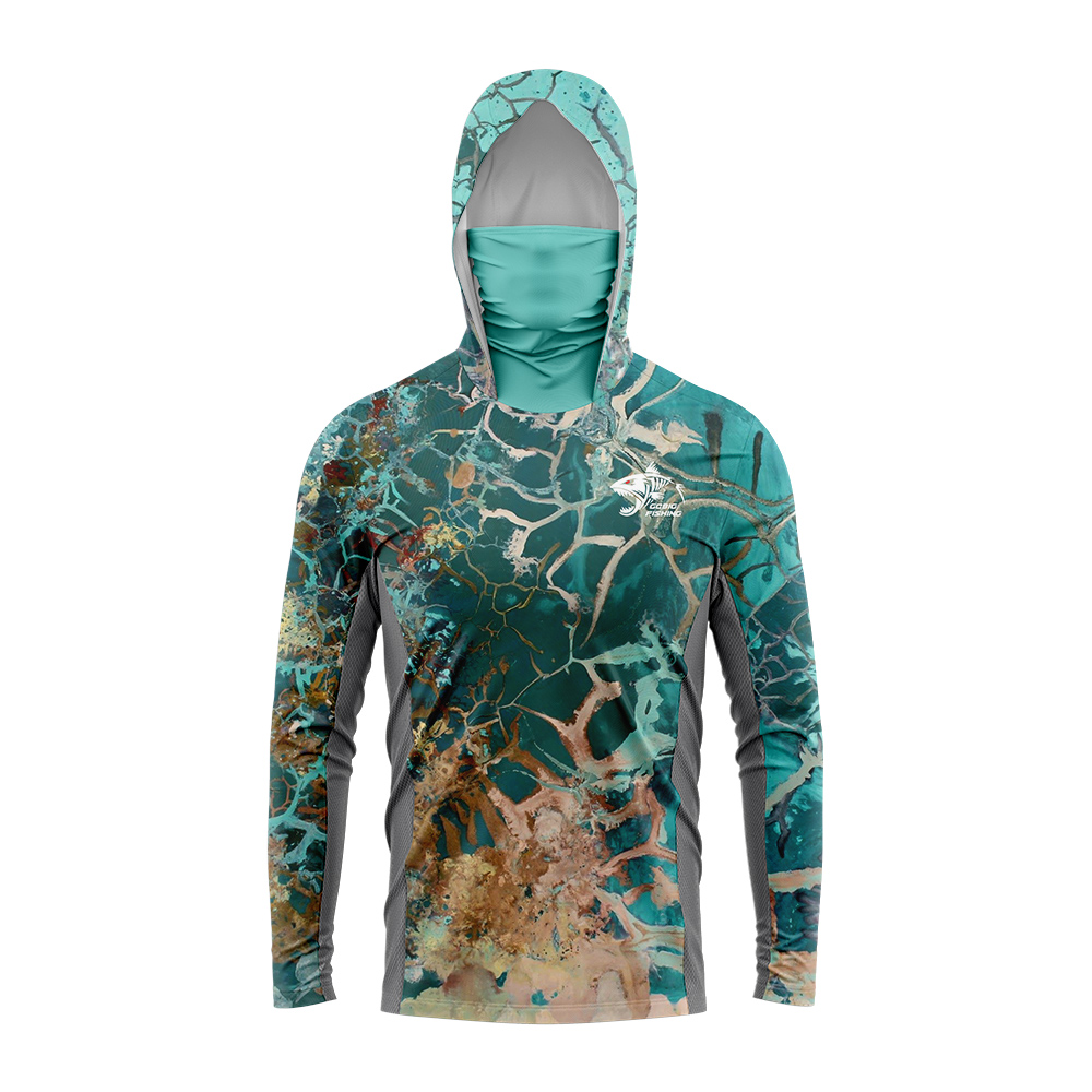 UPF50+ Hooded Fishing Shirt Bu - đánh giá và giá Tee Graphic Print