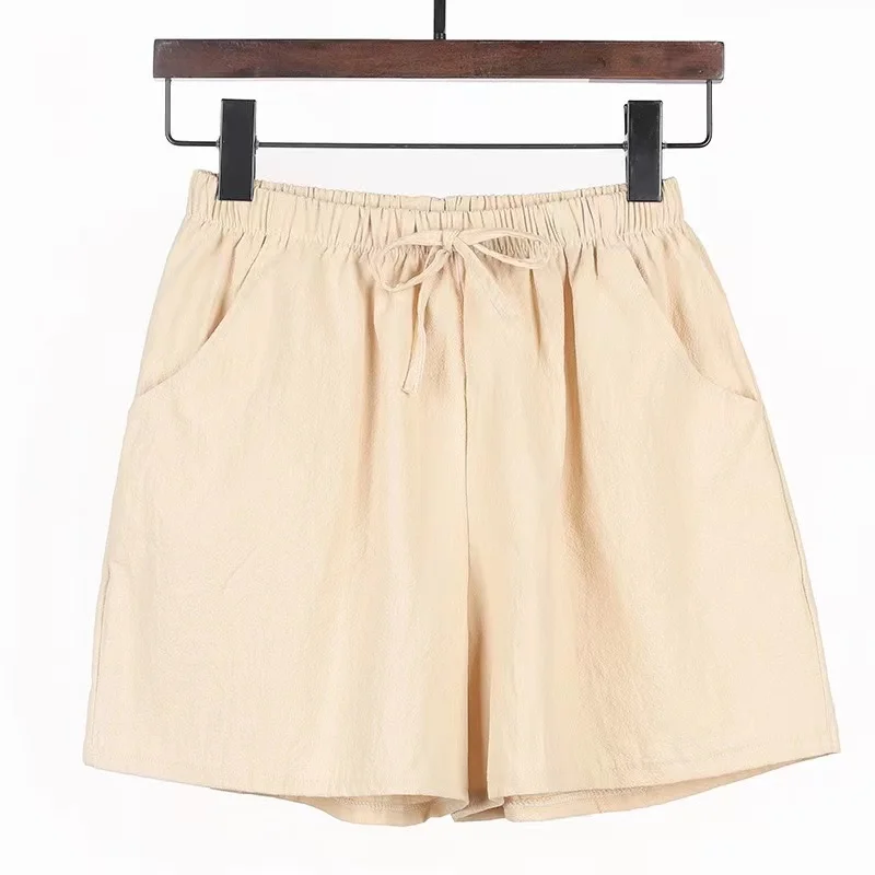 2022 Mùa Hè Mới Vải Lanh Cotto - đánh giá và giá Short Linen Drawstring
