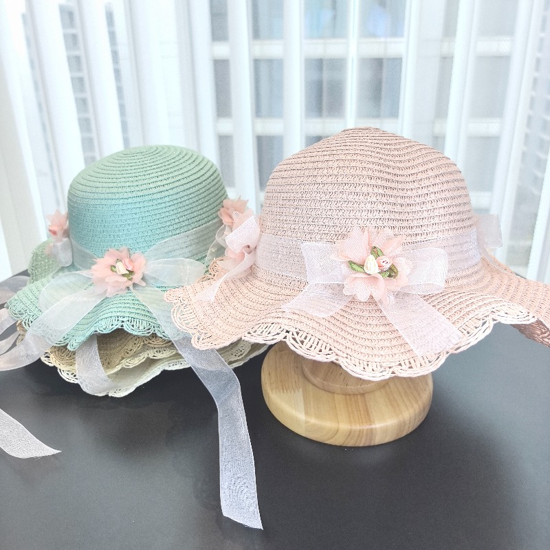 Girls 2pcs Straw Hat Solid Col - đánh giá và giá Bucket Hat Straw